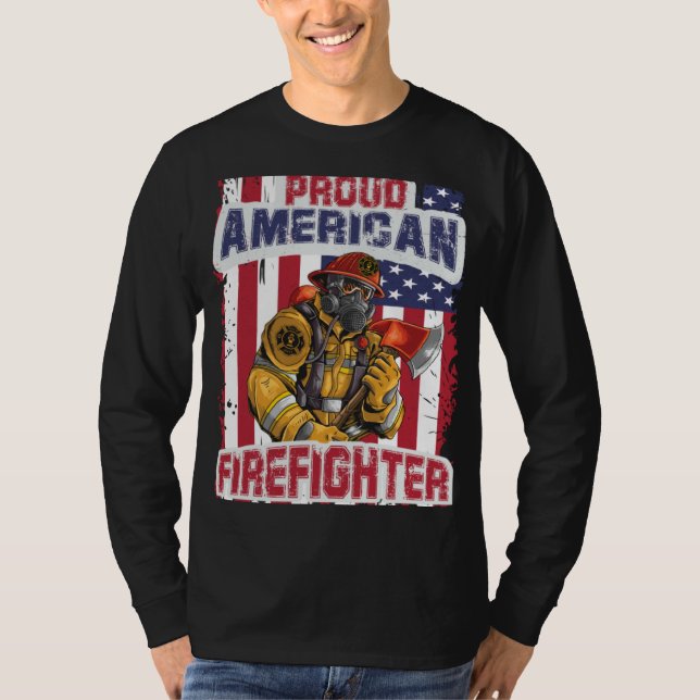Camiseta firefighter & firetruck  for firefighters  7 (Frente)
