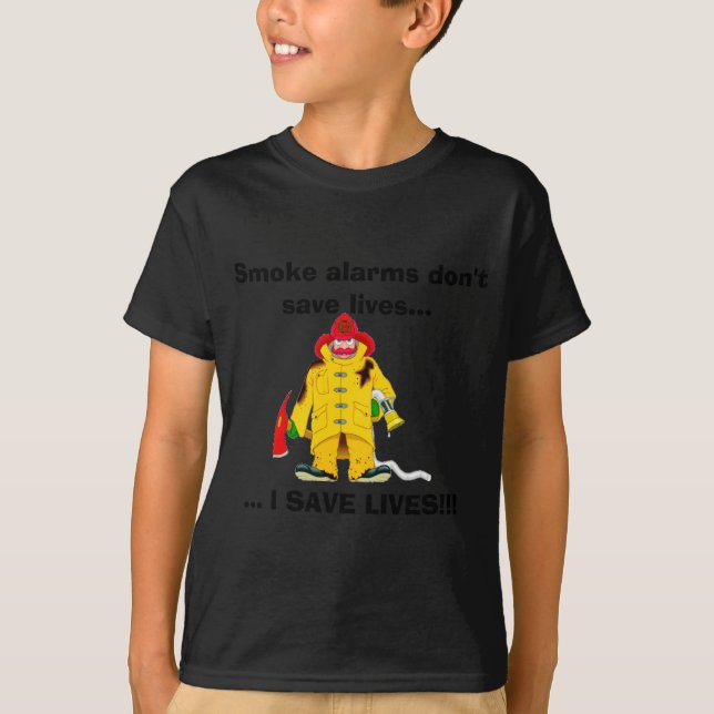 Camiseta Firefighter Smoke Alarms Dont Save Lives  (Frente)