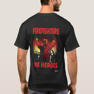Camiseta FireFighters são heróis para cor preta