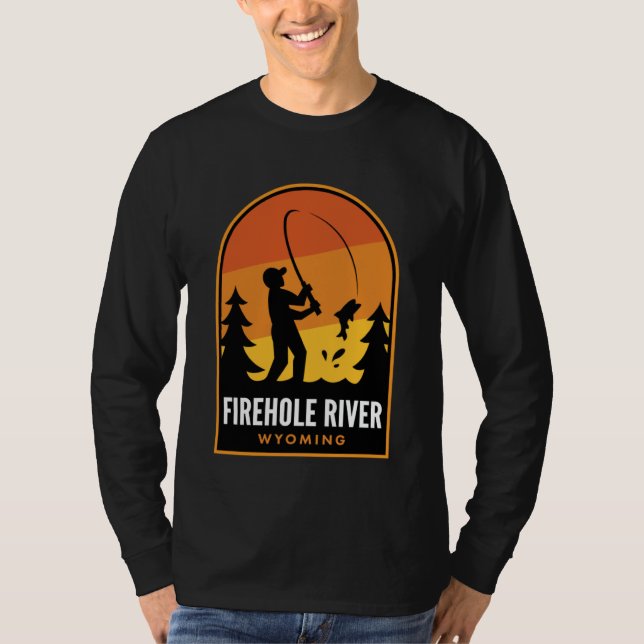 Camiseta Firehole River Wyoming Fishing (Frente)