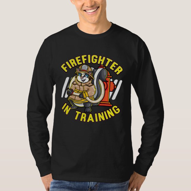 Camiseta Fireman in training animal lovers children (Frente)