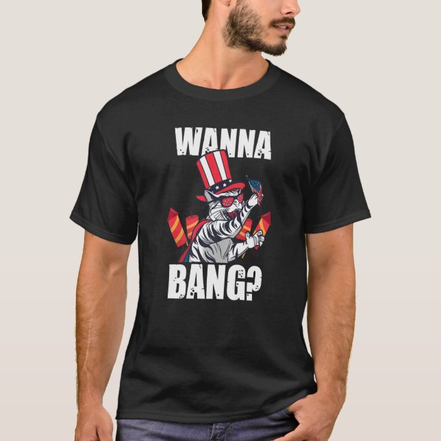 Camiseta Fireworks da Wanna Bang America (Frente)