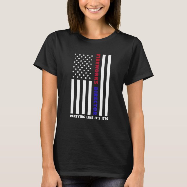 Camiseta Fireworks Diretor Partying Like It's 1776 Usa (Frente)