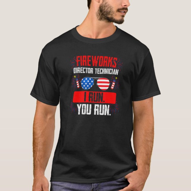 Camiseta Fireworks Diretor Technician I Run Fireworks Amer (Frente)