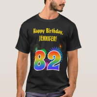 Fireworks divertido + Rainbow Pattern "82" Anivers