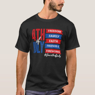 Camiseta Fireworks Happy 4 de julho Bandeira Americana 4th 