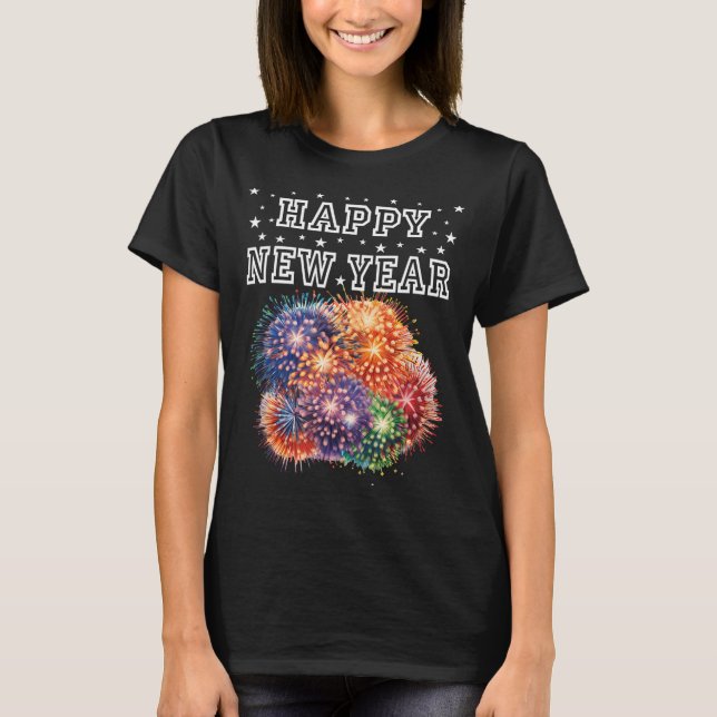 Camiseta Fireworks New Year's Eve Party  (Frente)
