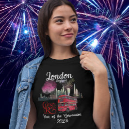 Camiseta Fireworks Red Bus Coronation 2023 de Londres