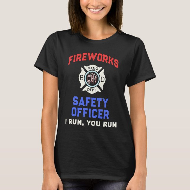 Camiseta FIREWORKS SAFETY OFFICER America Firefighter Pyro (Frente)