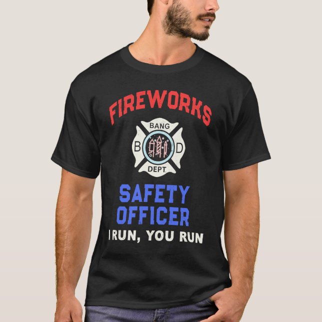 Camiseta FIREWORKS SAFETY OFFICER America Firefighter Pyro (Frente)
