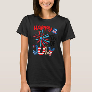 Camiseta Fireworks Star Lepard Fireworks American Happy 4th