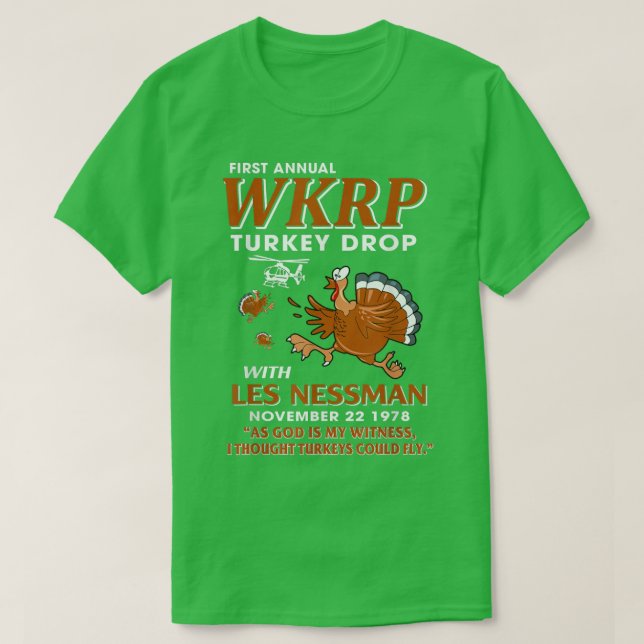 Camiseta First Annual Turkey Drop 22nd November Thanksgivin (Frente do Design)