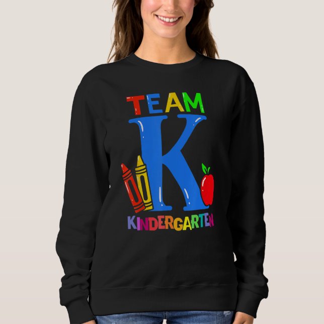 Camiseta First Day Of Kindergarten Pre K Squad Team Kinderg (Frente)