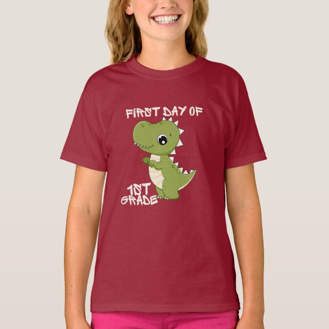 Camiseta first day of school, first day of first grade (Frente)