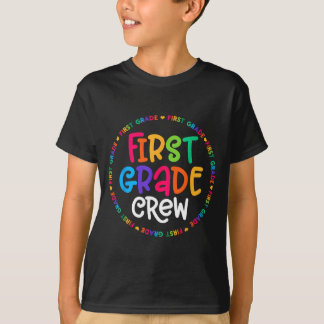 Camiseta First Grade Crew Back to School Matching Tee for