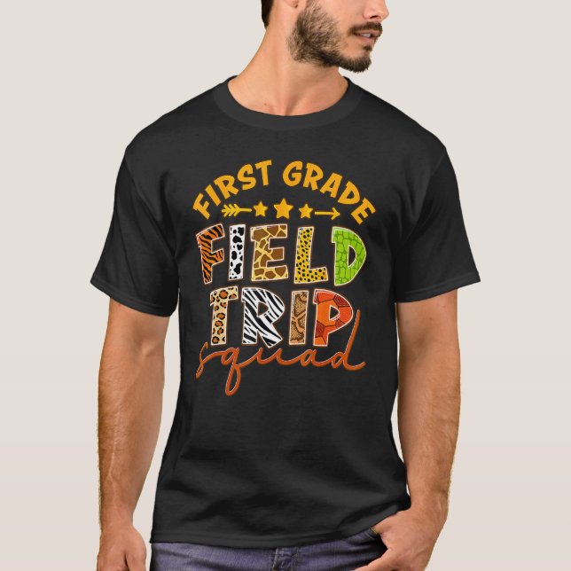 Camiseta First Grade Zoo Field Trip Squad Matching Students (Frente)