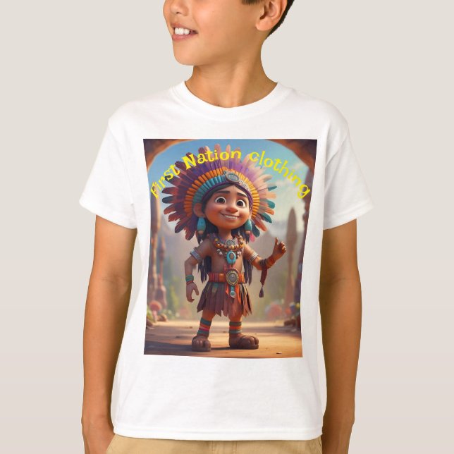 Camiseta First Nation clothing kids indian (Frente)