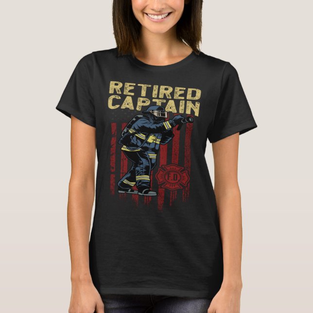 Camiseta First Responder and Fireman or retired captain fir (Frente)