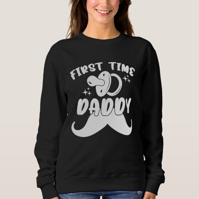 Camiseta First Time Daddy New Dad Daddy Baby Shower Fatheru (Frente)