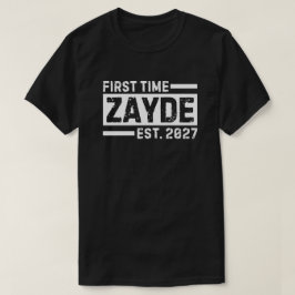 Camiseta First Time Zayde Est. 2027 Jewish Grandpa Gift