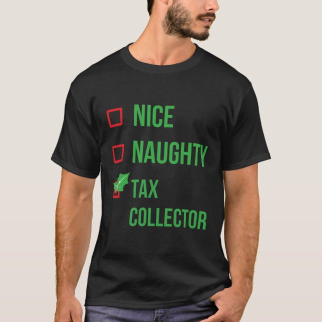 Camiseta Fisco-Cobrador Funny Pajama - Presente de Natal (Frente)