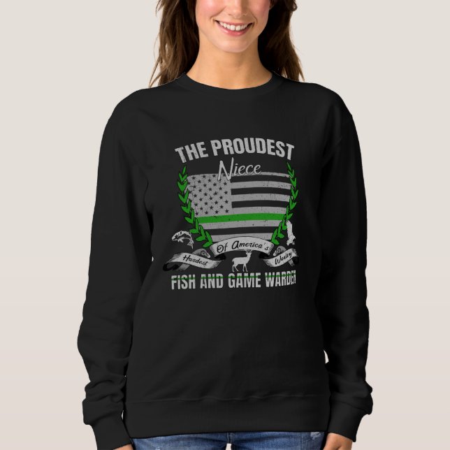 Camiseta Fish and Game Warden Niece Thin Green Line (Frente)