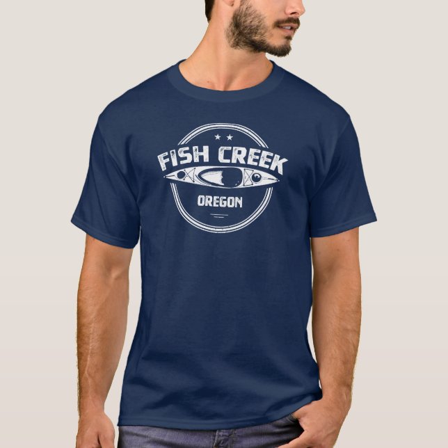 Camiseta Fish Creek Oregon Kayak (Frente)