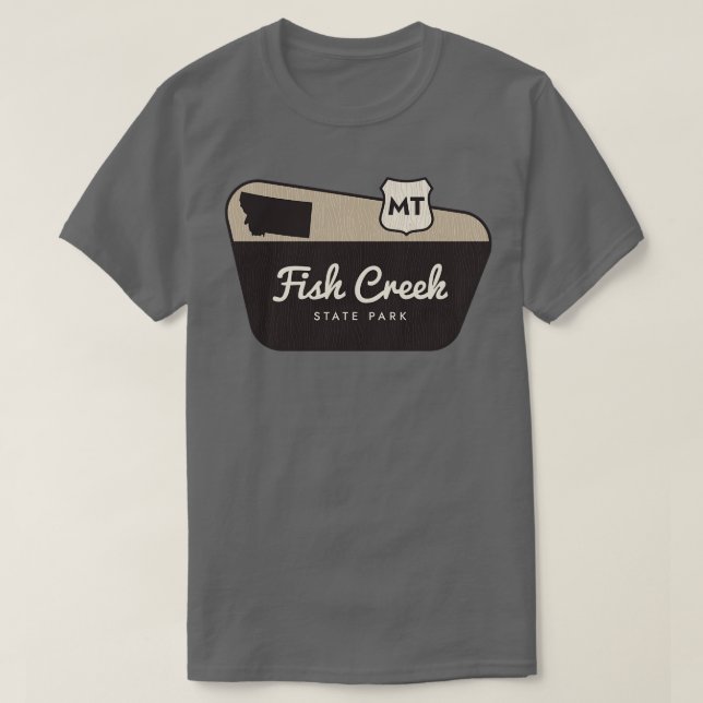 Camiseta Fish Creek State Park Montana - Sinal de boas-vind (Frente do Design)