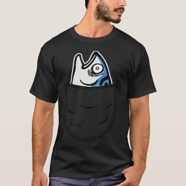 Camiseta Fish in Pocket Meme Animal (Frente)