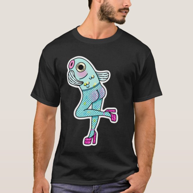 Camiseta Fish-Nets (Reverse Mermaid) Versão Rosa (Frente)