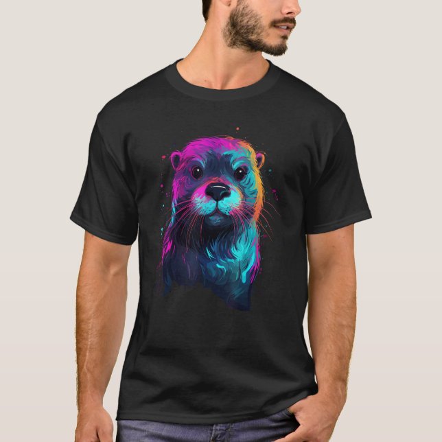 Camiseta Fish Otter Sea Otter Animal Otter  Bundle Otter (Frente)