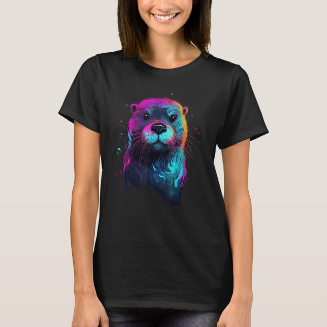 Camiseta Fish Otter Sea Otter Animal Otter  Bundle Otter (Frente)