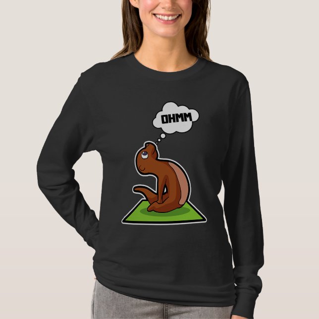 Camiseta Fish Otter Yoga Poses Sport Gymnastics Ohm Heartbe (Frente)