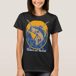 Camiseta Fisher no Coração Estilo de Vida Habitação Pesca P