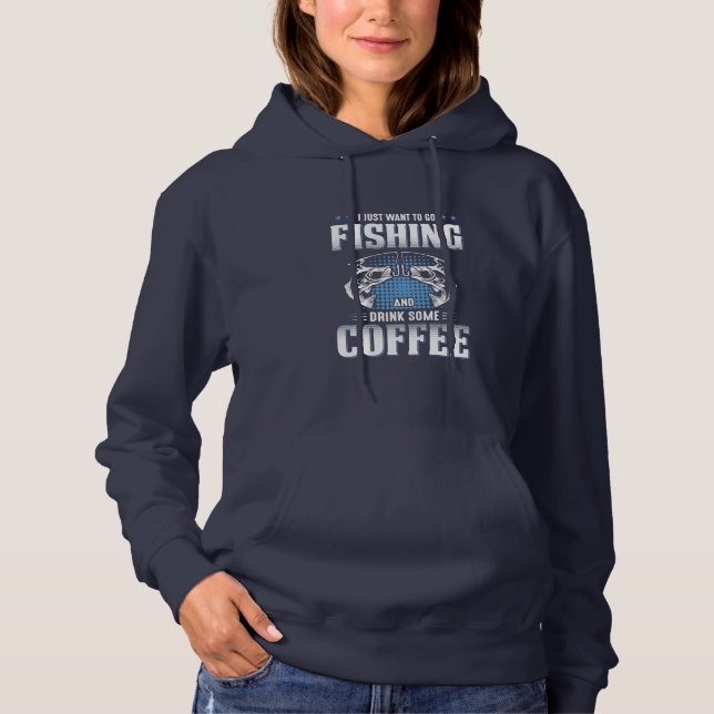 Camiseta Fisher Vai Pescar E Bebe Café (Frente)