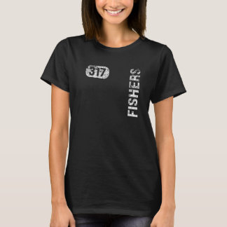 Camiseta Fishers Indiana 317 Código de Área Vintage Retro