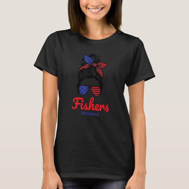 Camiseta Fishers Indiana Retrô Coque Desgrenhado (Frente)
