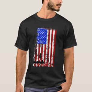 Camiseta FISHING American Flag USA Fish Boat