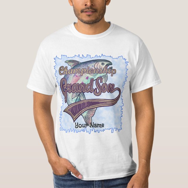 Camiseta Fishing Champion Grandson  (Frente)