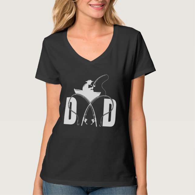 Camiseta Fishing Dad Fisherman Fisher Fish Catcher Fathers  (Frente)