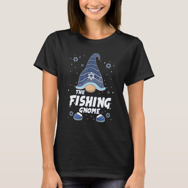 Camiseta Fishing Gnome  Hanukkah Family Matching for men wo (Frente)