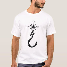 Camiseta Fishing Hook Compass Tee- Nautical Adventure Style