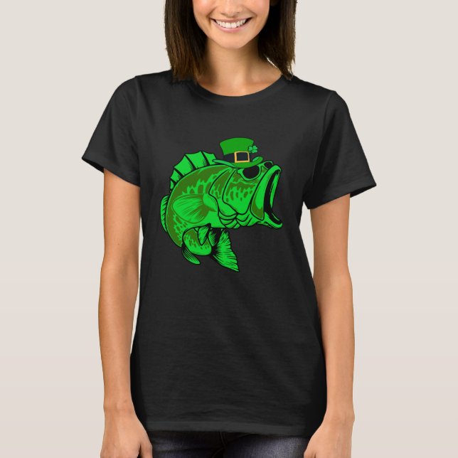 Camiseta Fishing St Patrick s Day Irish Lucky Fishing For M (Frente)
