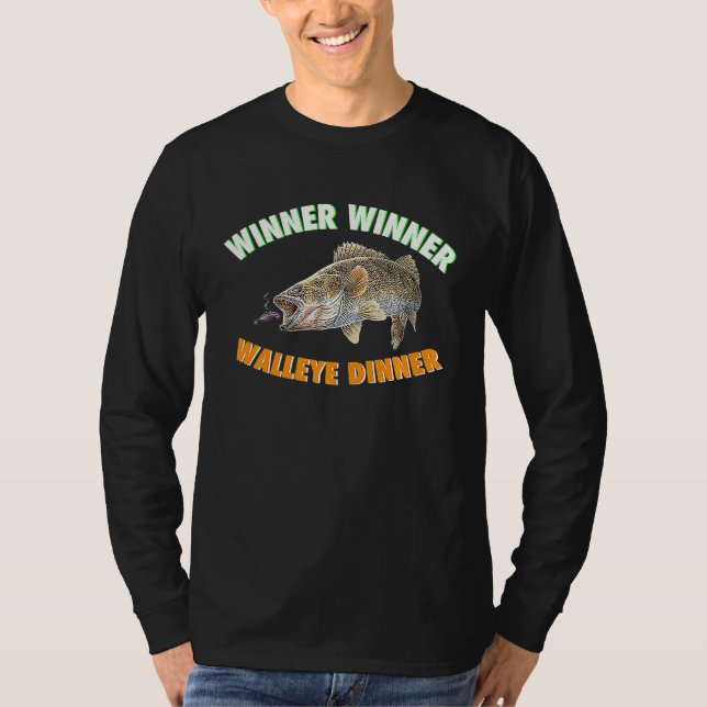 Camiseta Fishing WINNER WINNER WALLEYE DINNER Fish Fry (Frente)