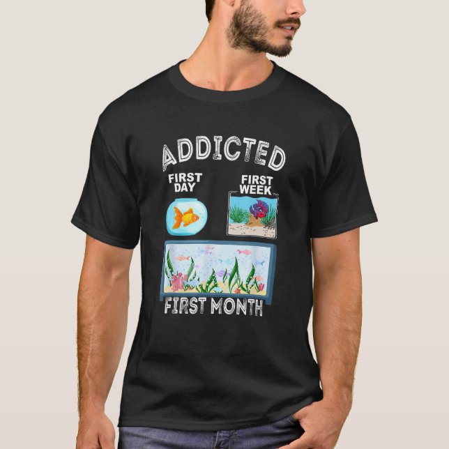 Camiseta Fishkeeper Fish Addicted Aquarist  Aquarium Hobbyi (Frente)