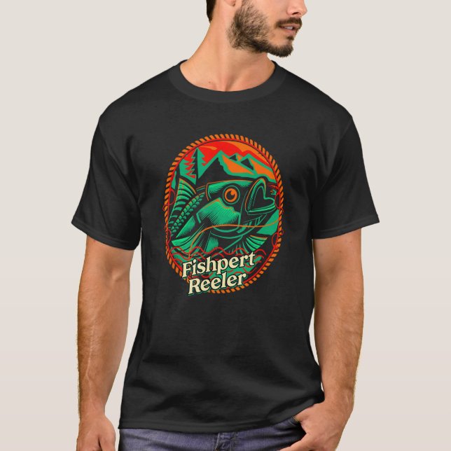 Camiseta Fishpert Reeler Ocean Lifestyle Sea Habits Fishing (Frente)