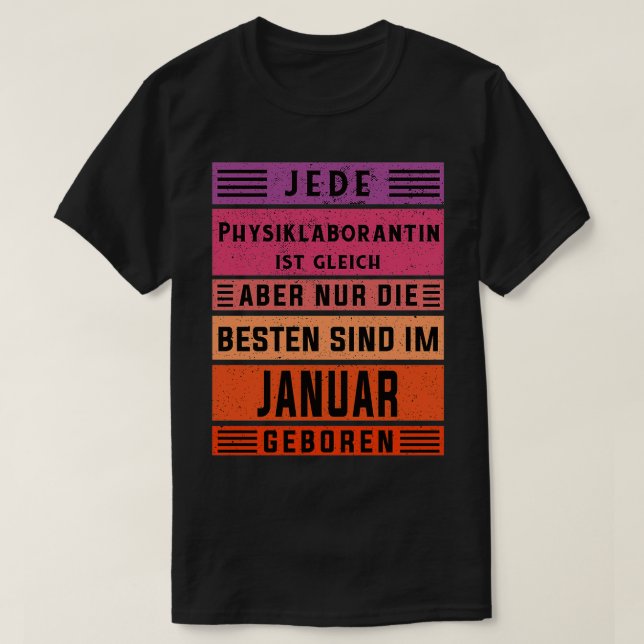 Camiseta Física de nascer de Janeiro de aniversário de um t (Frente do Design)