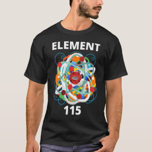 Camiseta Física Elemento 115 Partículas Energéticas Ciência