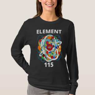 Camiseta Física Elemento 115 Partículas Energéticas Ciência