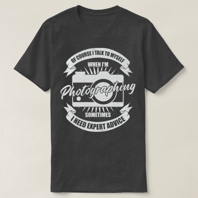Camiseta Física Física Da Câmera Fotográfica Presente (Frente do Design)